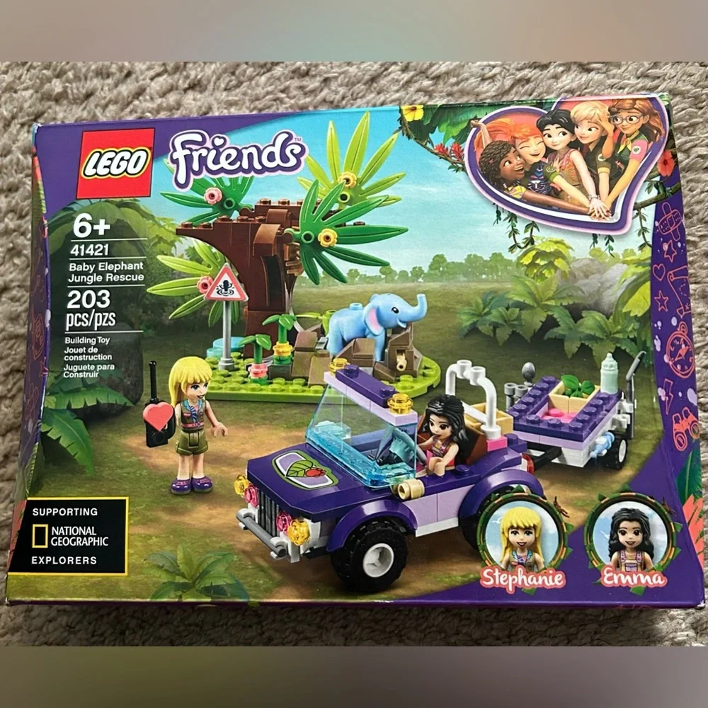 Lego Friends national geographic Baby Elephant Jungle Rescue 41421 retired